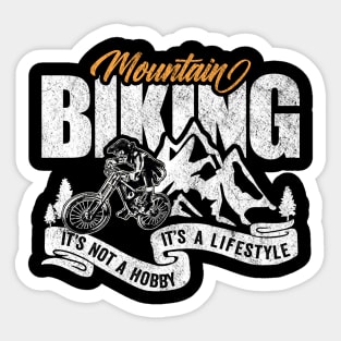 Mountain Biker Grunge Sticker